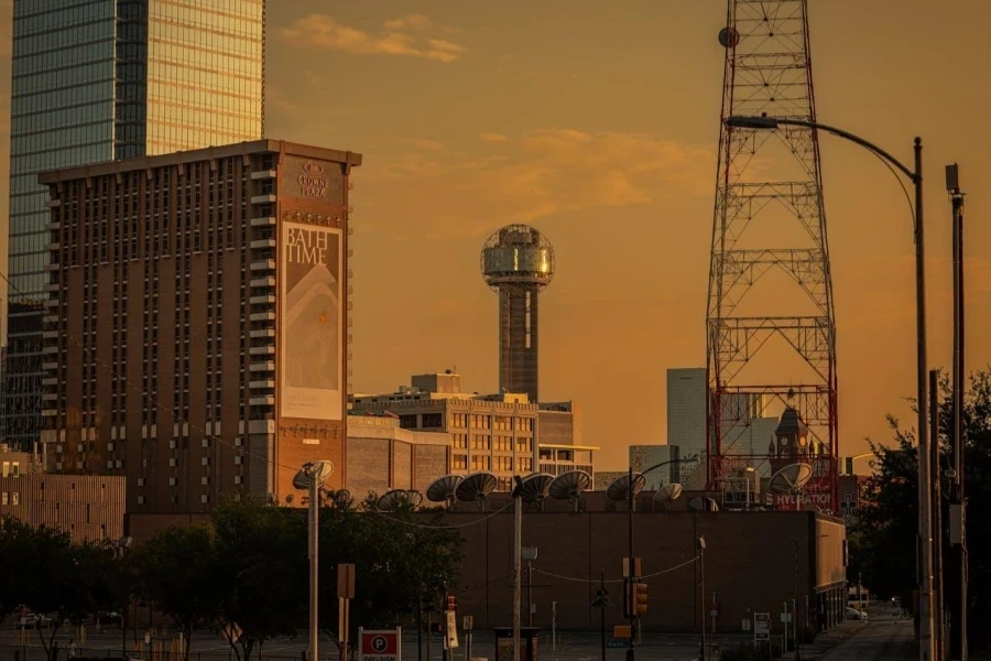 A TV transmitter tower helps to broadcast stronger signals