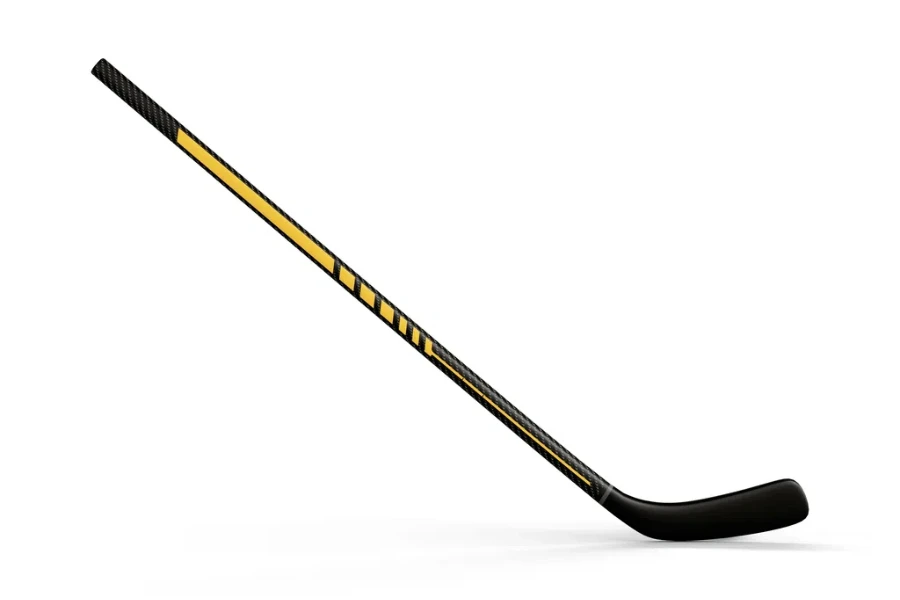 A hockey stick with a white background, isolated and ready for use in creative projects