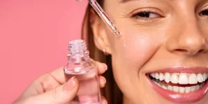 Beautiful woman face, natural clean and fresh glowing skin
