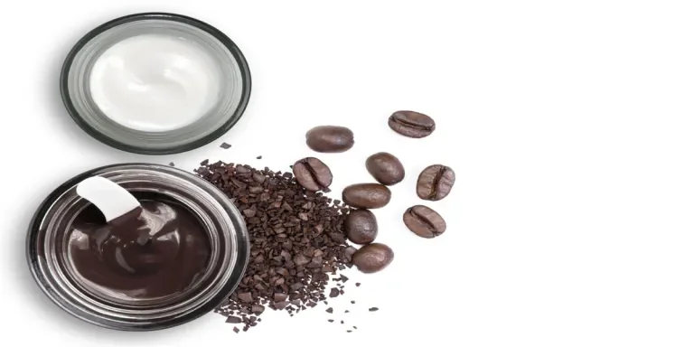 Chocolate body beauty skincare cream with moisturizer nourishing on white background