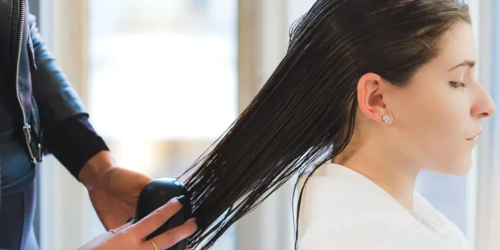 Combing Hair At Salon