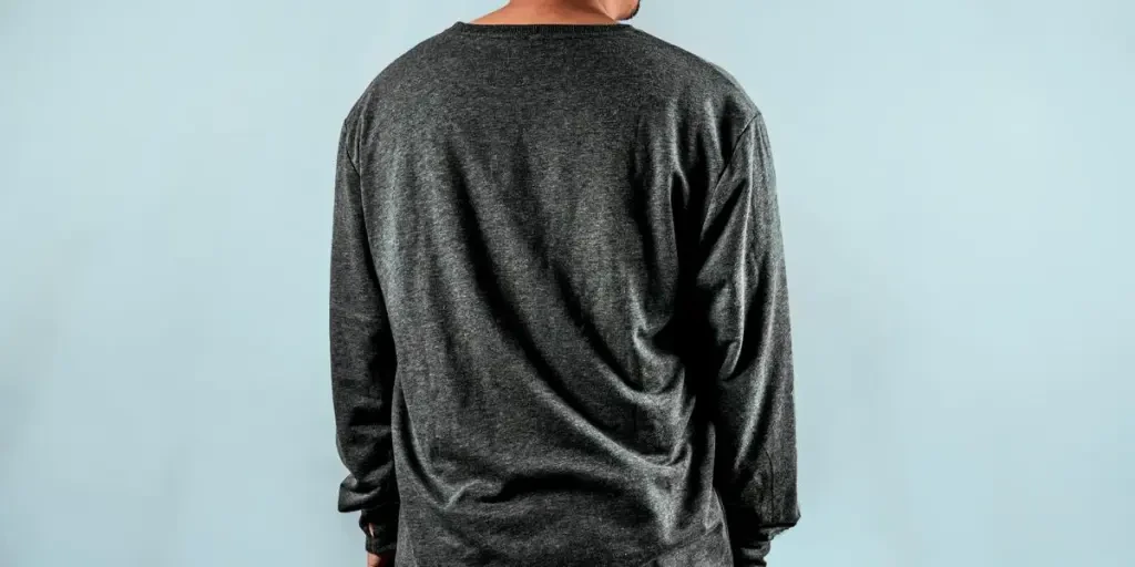 Dark Grey Mens Shirt Back