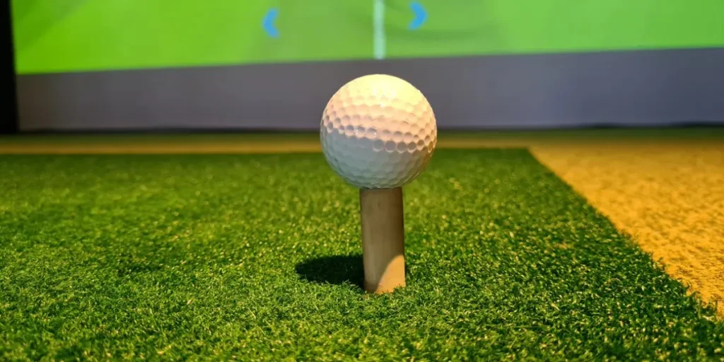 Golf ball on screen background