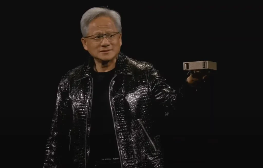 Jensen Huang presenting at CES 2025.