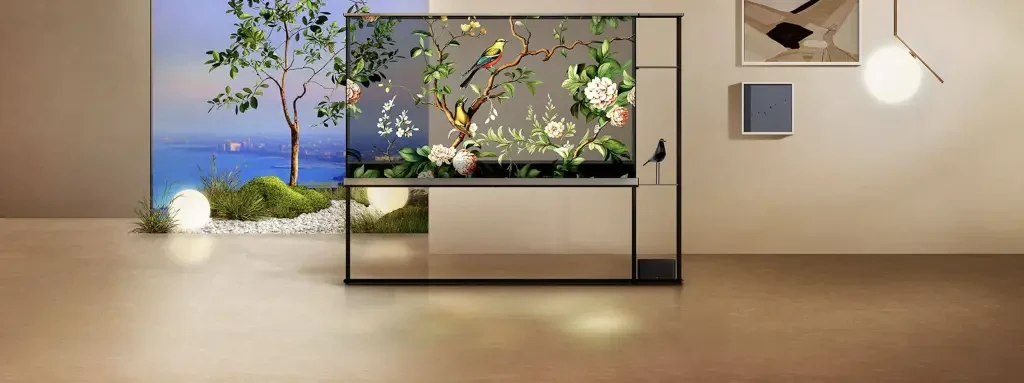 LG Signature OLED T with a transparent display.