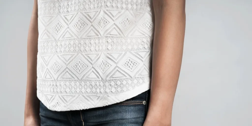 Lace Detail On Womens Top