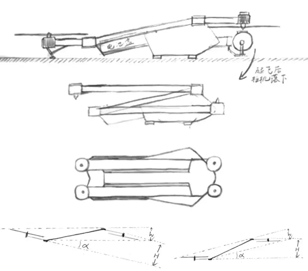 Mavic Pro design sketch by Rainy Deng.