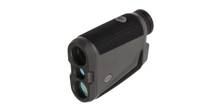 Modern optical range finder isolated on white background