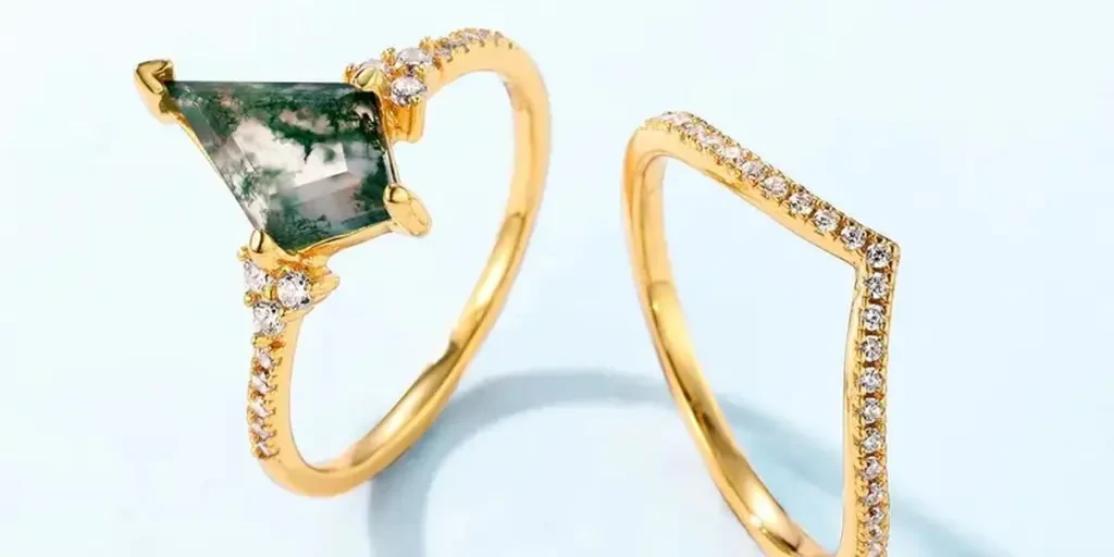 Moss agate rings offer a unique blend of natural beauty