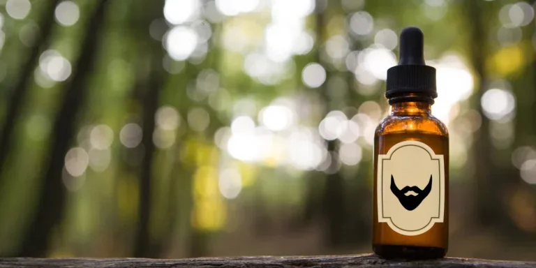 Natural beard oil, brown bottle