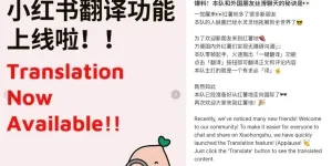 Aviso oficial de Xiaohongshu.