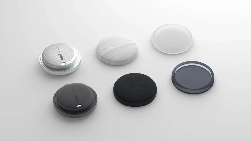 Omi device on a table.