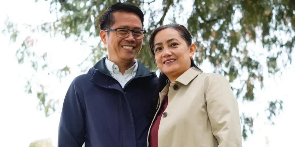 Outdoor Portrait Of A Man And Woman