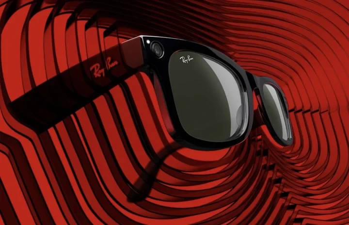 Ray-Ban Meta smart glasses with voice assistant feature.