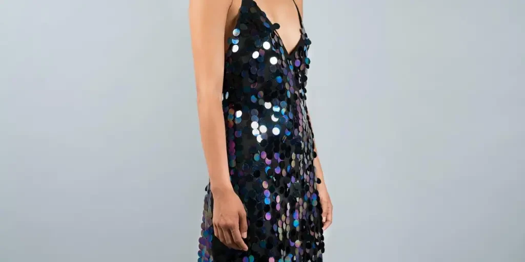 Sequined Black Dress