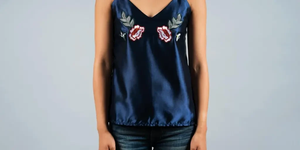 Silky Embroidered Tank