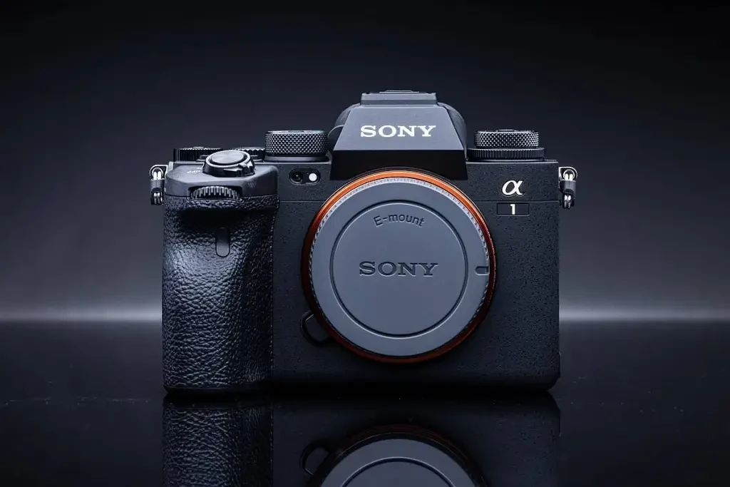 Sony Alpha 1 camera on display