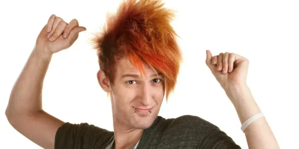 Teen with orange mohawk snapping fingers