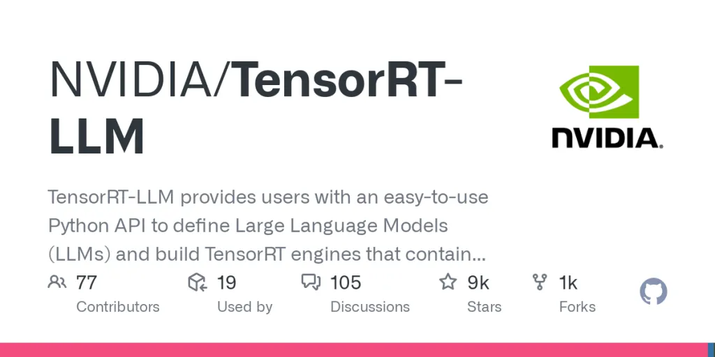 TensorRT-LLM integration diagram from GitHub.