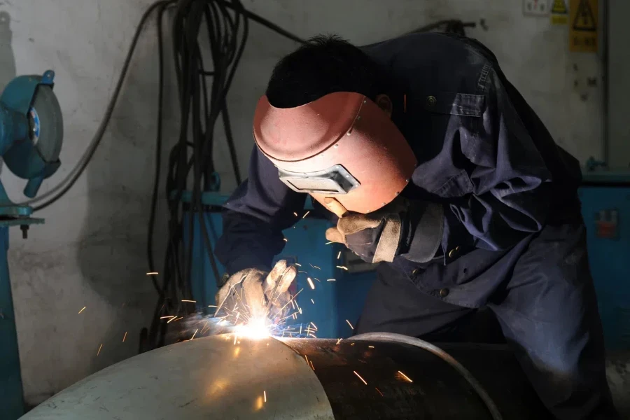 The welder in the operate