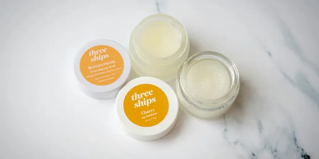 Three Ships lip balm and lip exfoliator