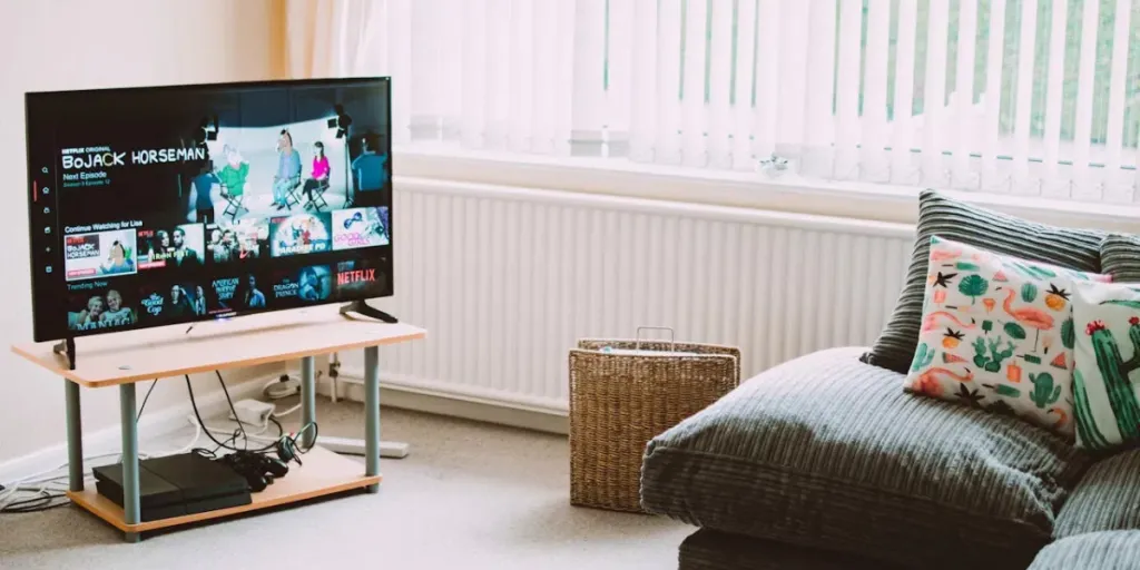 A high-quality TV in a sitting room