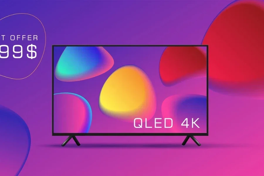 An illustration for an OLED TV on sale