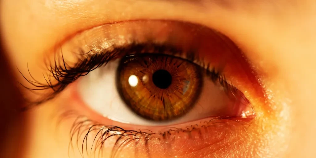 close-up of a persons eye