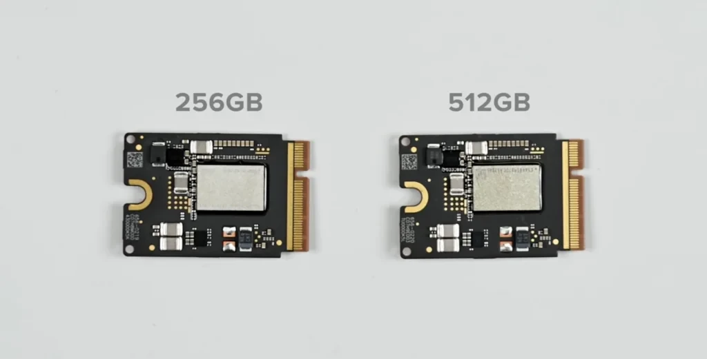 iFixit transferring SSD module between Mac mini models.