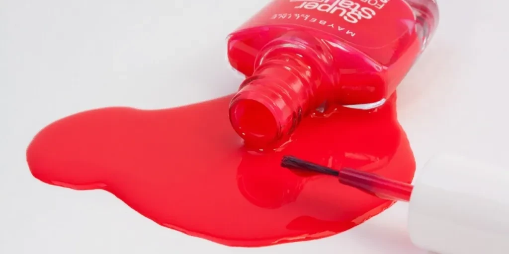 nail polish, red, paint