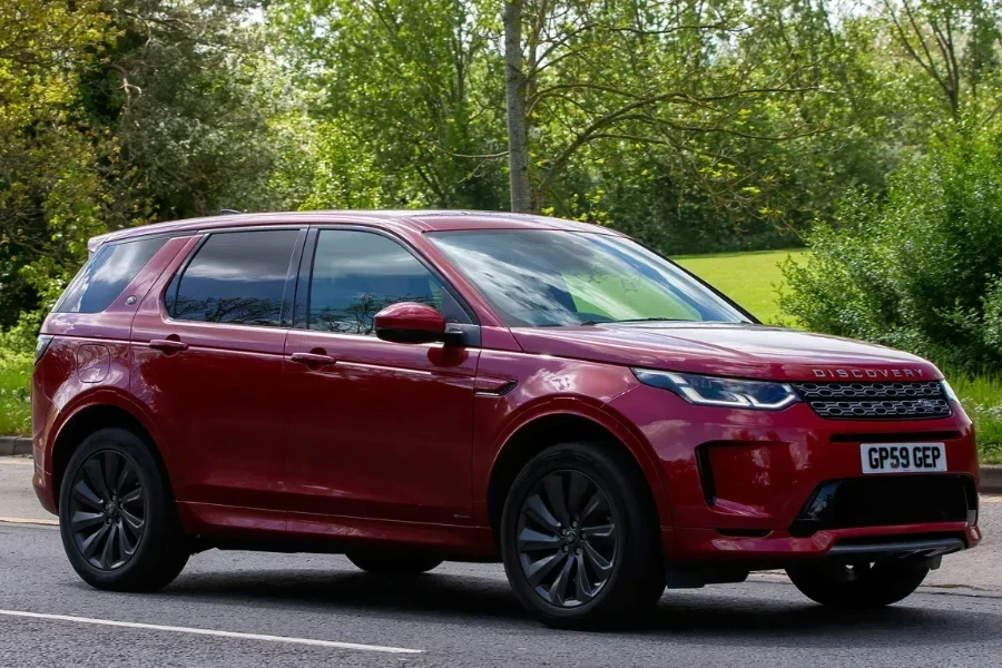 Red Land Rover Discovery SUV