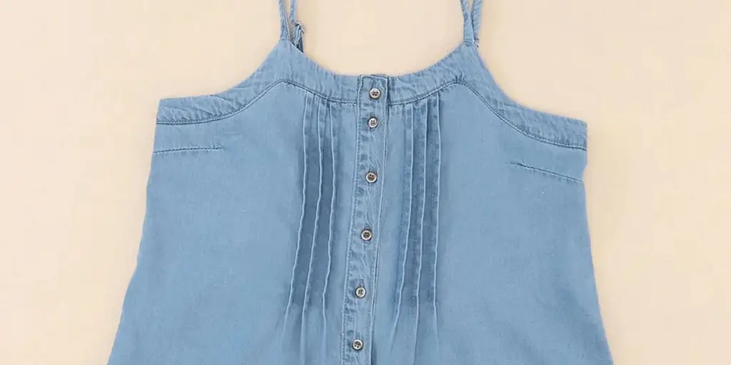 the denim tank top on the desk