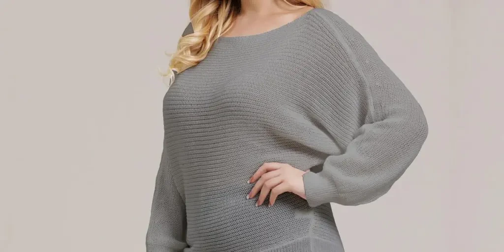 the grey boat neck top