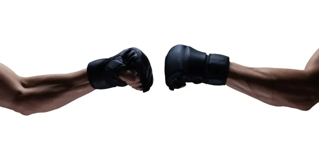 two fists hitting each