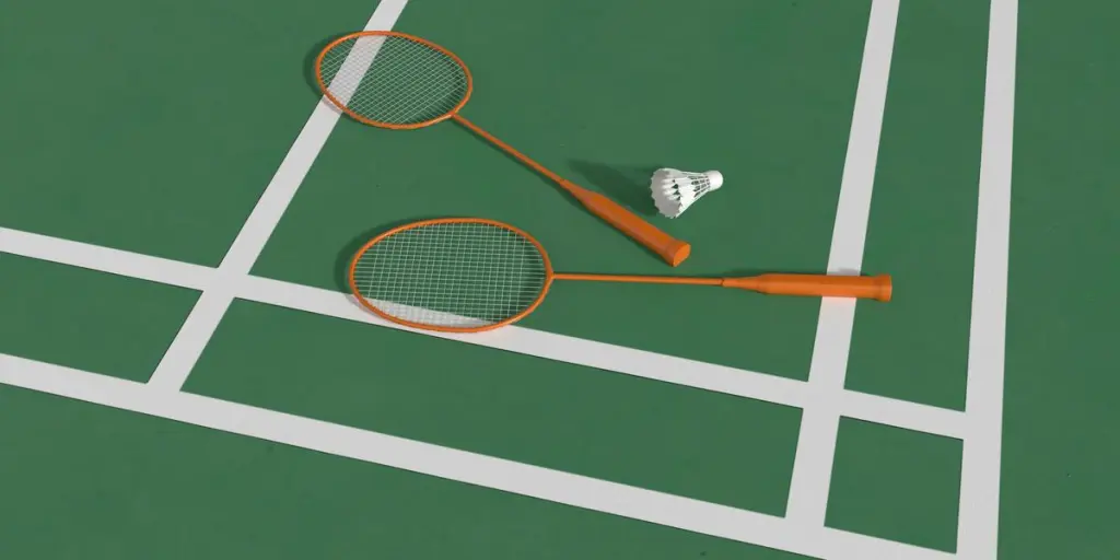 two tennis rackets laying on a tennis court