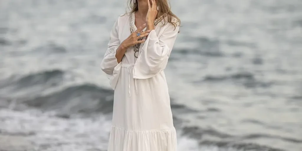 woman in white dress