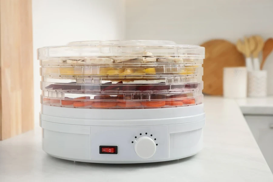 A modern food dehydrator with adjustable controls