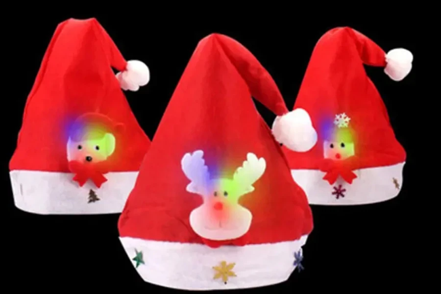 Adult and Children Santa Hats Cartoon Snowman Elk Santa Hats