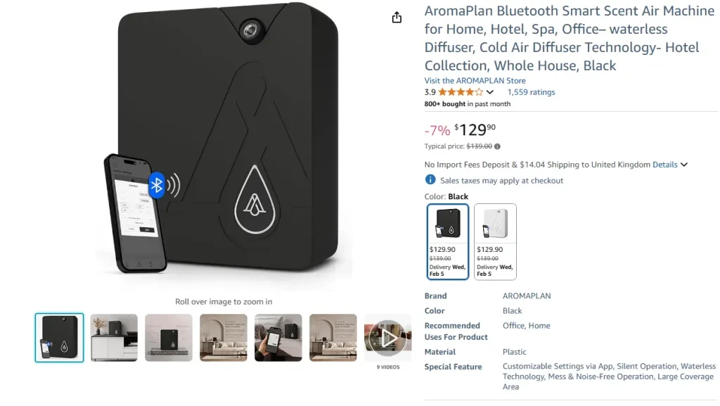 AromaPlan Bluetooth Smart Scent Air Machine
