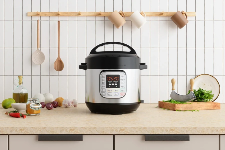 Instant pot on kitchen counter