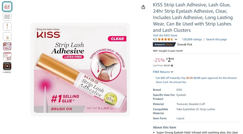 KISS Strip Lash Adhesive