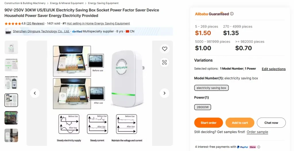 Power Factor Saver Device