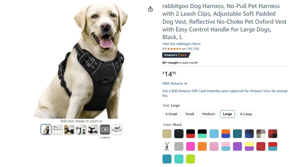 Rabbitgoo No-Pull Dog Harness