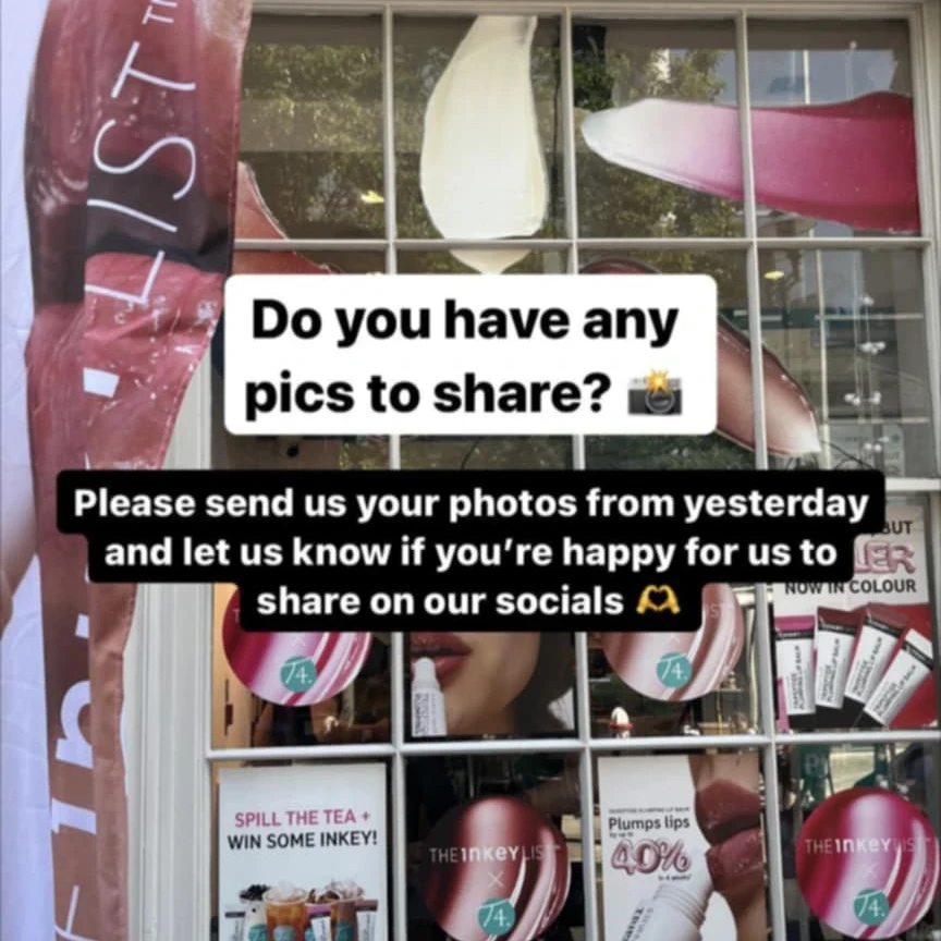 ask their customers to share their pictures