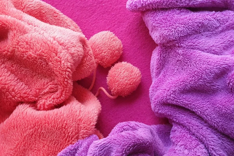 pink and purple textiles with texture