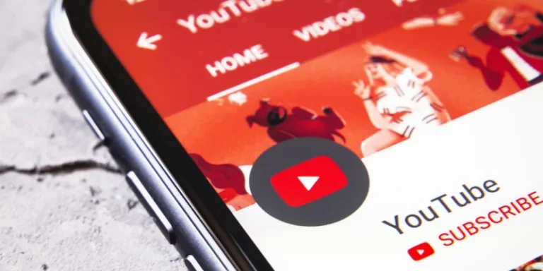 A YouTube channel on an iPhone XR