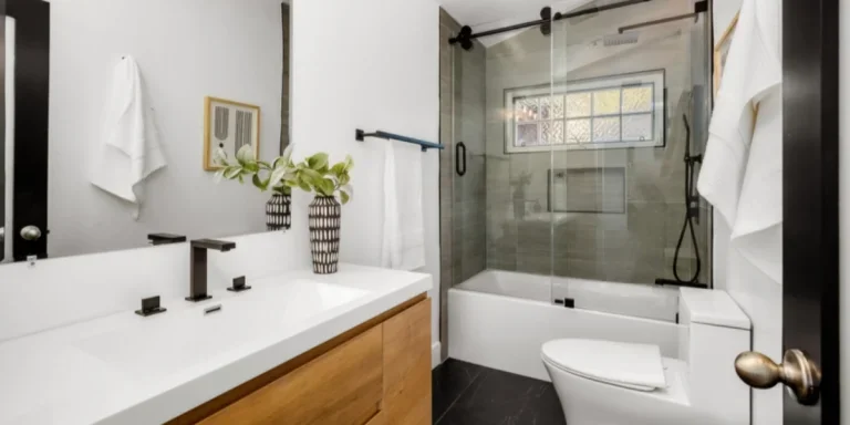 Kamar mandi modern dengan desain yang stylish