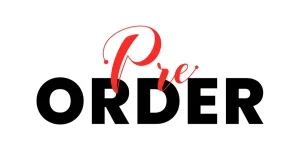 A pre-order sign on a white background