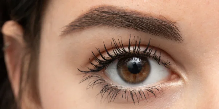 A woman with new brows in a good shape