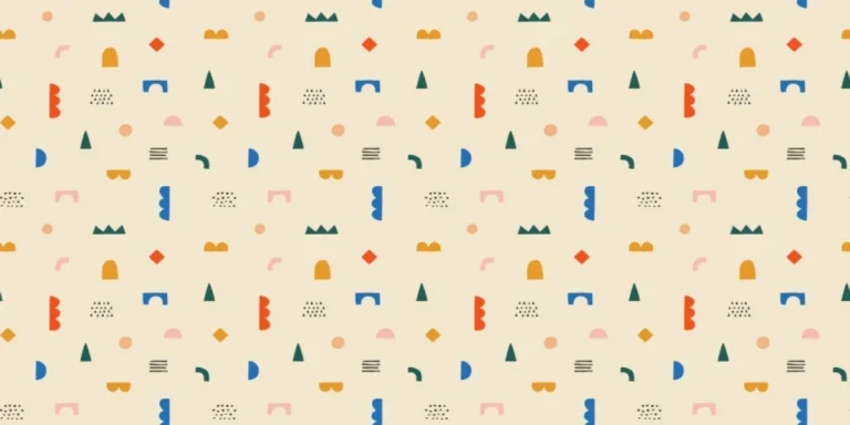Colorful doodle icons in a seamless pattern